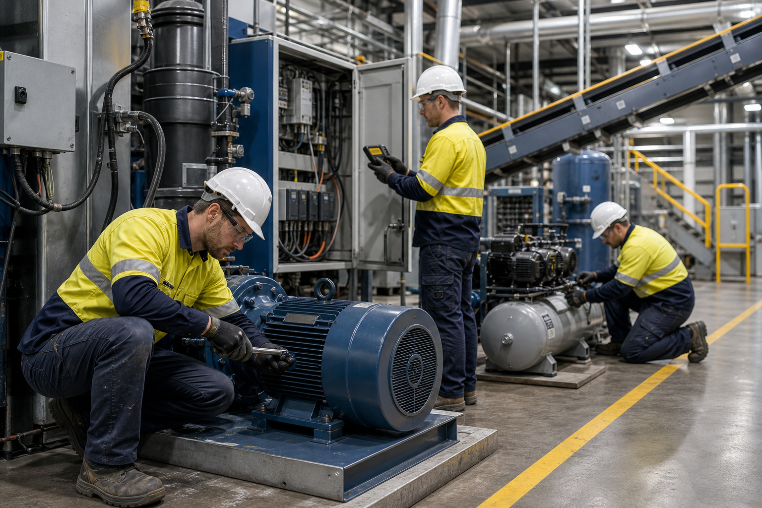 Mechanical contractors maintaining industrial plant and equipment